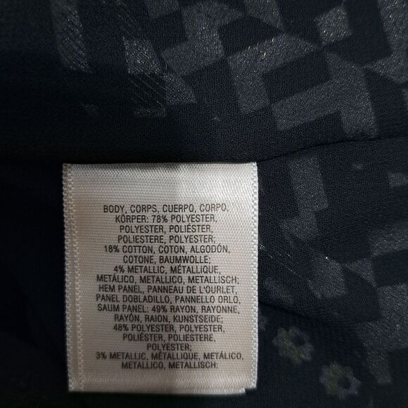 Anthropologie Maeve Tilde Polka Dot Palooza Retro Mod Metallic XS Black Motif NW - Picture 8 of 15